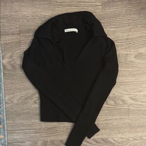 Abercrombie & Fitch Black V-Neck Sweater